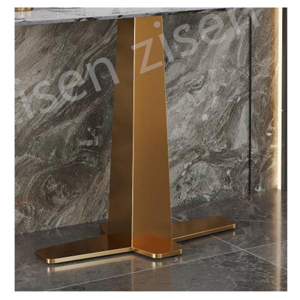 Elegant  White Marble Console Table , Ceramic Minimalist Console Table