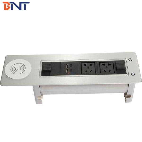 factory customize manual flip up tabletop power socket electric motorised tounover rotary conference table desktop socket