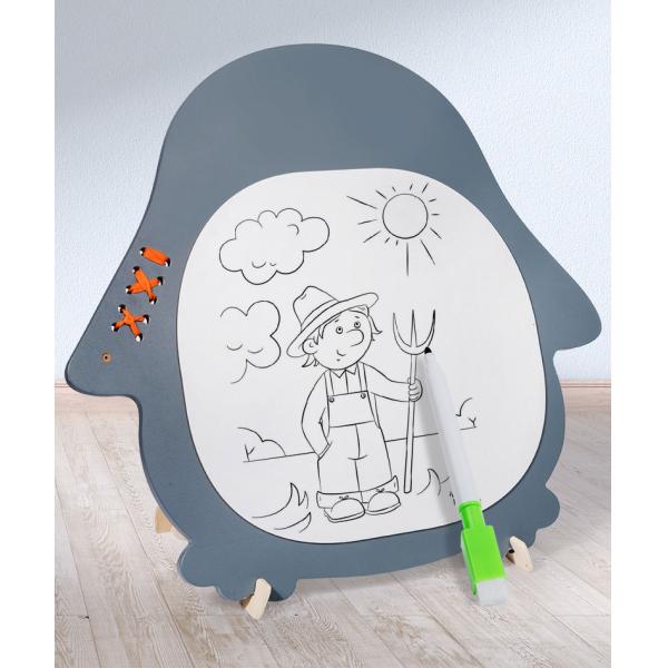 Penguin Busy Board Vertical Double-Sided Painting Puzzle Toy for Kids Learning Function