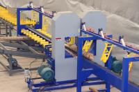 Máquina dobro vertical gêmea SLS350 da serração de Slabber, máquina gêmea automática da serra da faixa de cabeças