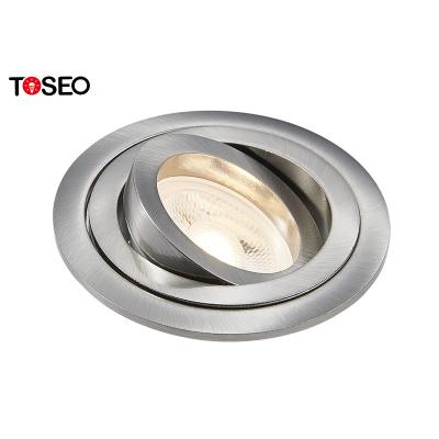 branco Recessed círculo da C.A. 220-240V de 7w Downlights/cetim Nicke