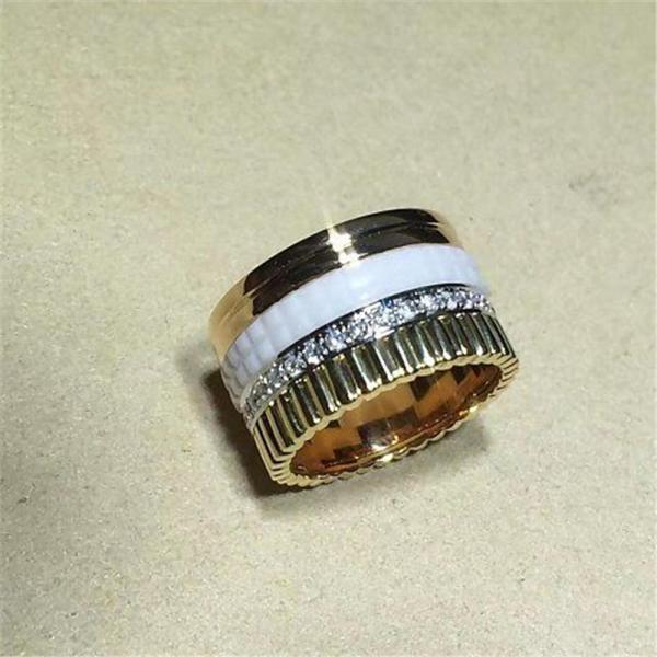Jewelry factory in Shenzhen, China Br wide ring 18k white gold yellow gold rose gold diamond ring