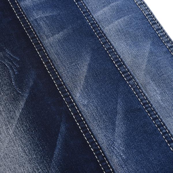 8.5oz Fake Knitted Denim Yarn Dyed Pattern 54-55 Dark Indigo