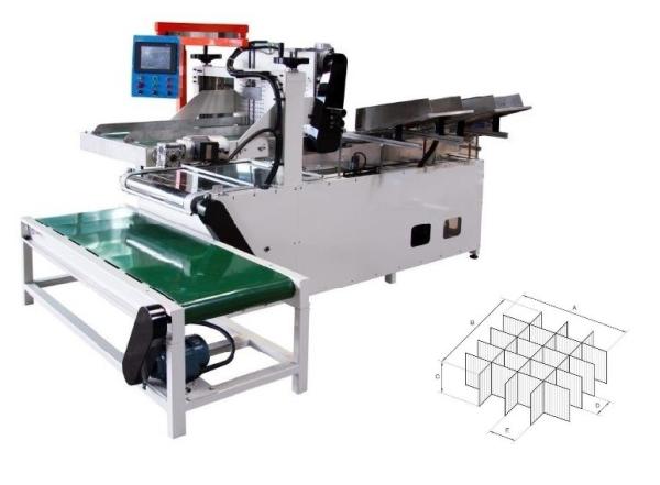Automatic Partition Board Assembly Machine, Clapboard Assembler Machine, by slotted corrugated cardboard sheets