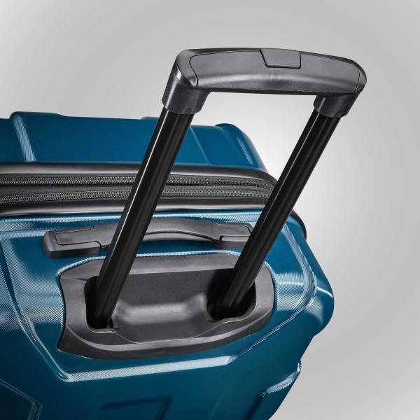 Centric Hardside Expandable Luggage with Spinner Wheels, Teal, Checked-Medium 24-Inch