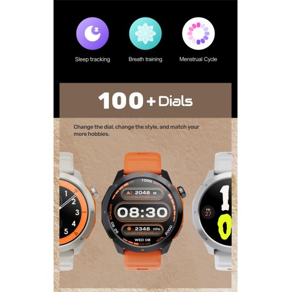 MG03 GPS Smart Watch with AMOLED Display and Bluetooth Calling for Men