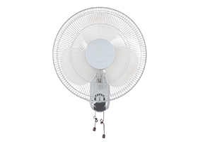 White Hyroponice Grow Room Electric Wall Fan Pull Chain 90 Degree Copper Motor