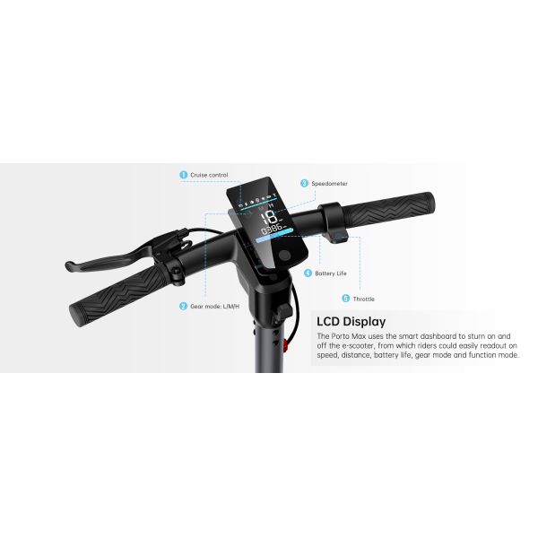 C10 12''*2.125 450W Folding Electric Mini Scooter with LCD Rear Brake 36v Foldable Bike Supply Lithium Battery