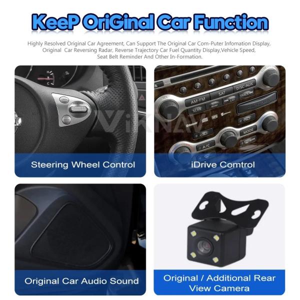 10.4 дюймовый сенсорный экран Автомобильное радио Для 2008-2012 Nissan MAXIMA Навигация GPS Мультимедийный проигрыватель Беспроводной Carplay 4G