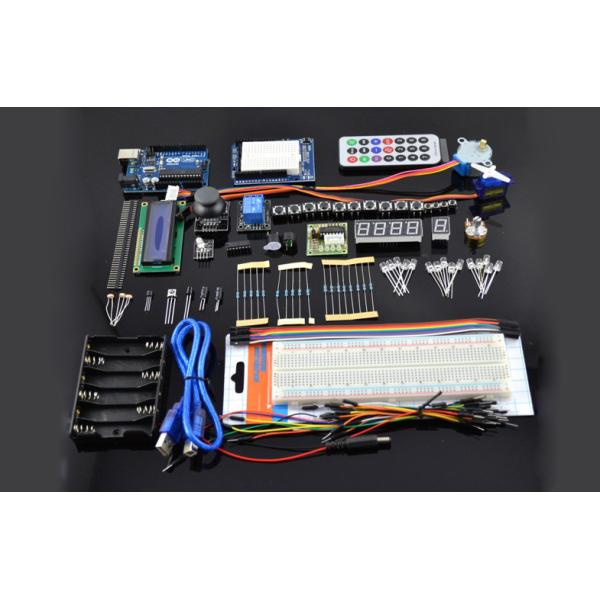 Microcontroller Learning starter kit for Arduino with UNO R3 board and Breadboard