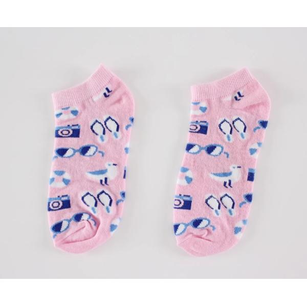 Lovely Character Ankle Length Socks / Womens Fashion Socks Pink Color Cotton Socks