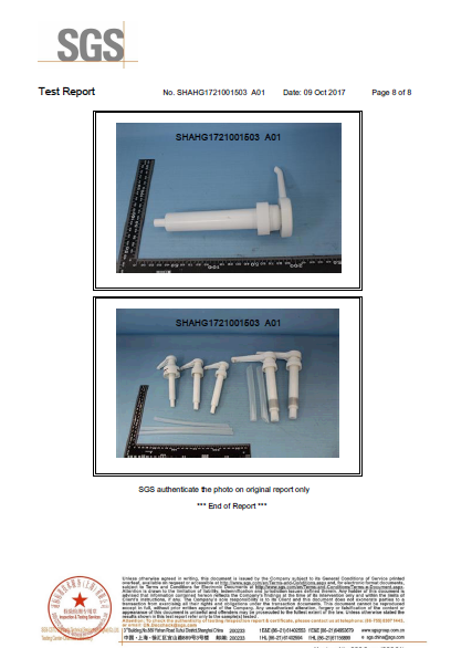 43 мм Размер шеи Пищевой класс сертифицированный немецкой лабораторией TUV Сироп насос UKS10 Пищевой класс пластиковый сироп диспенсер