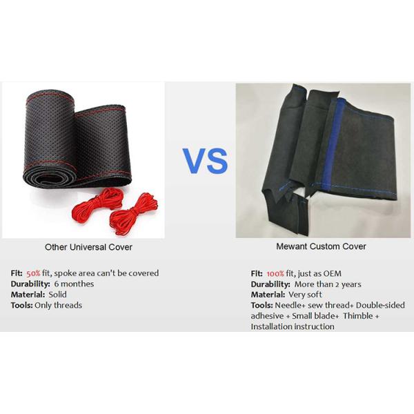 MEWANT Auto Accessories Car Interior For Subaru Impreza WRX STI 2004 Leather Suede Steering Wheel Cover Red Strip Wholesale