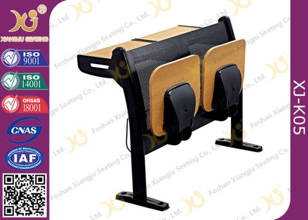 Fireproof Fixed Floor Wooden School Desk And Chair College Classroom Furniture