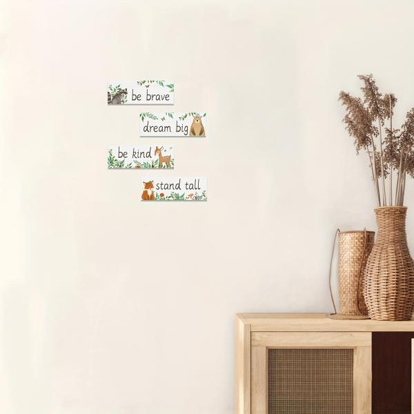 Woodland Animal Plaque Decorative Hanging Wood Plaque Wooden Label Wall Room Home Restaurant Bar Cafe Door