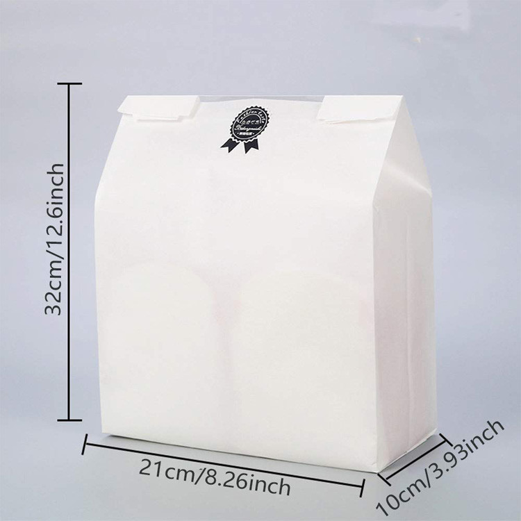 Бумажные мешки Bopp плоские нижние Kraft, сумки багета 12* 32*8.7cm Kraft