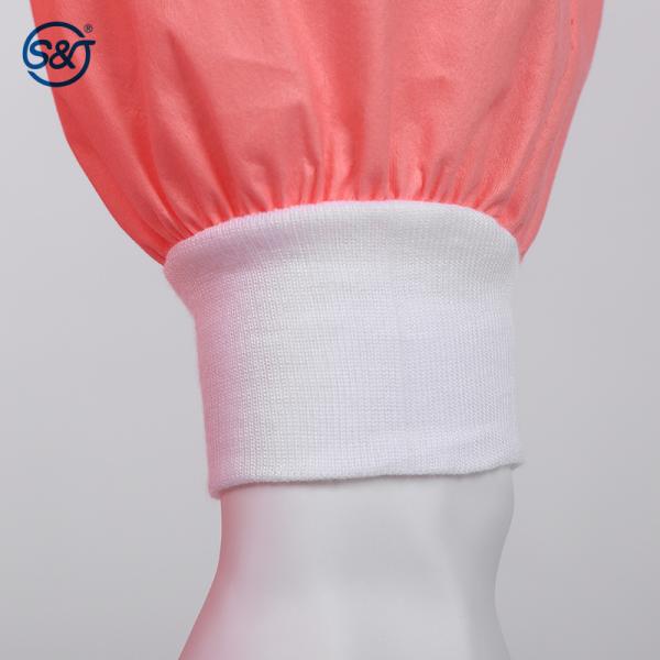 Pink Dental Waterproof Gown PP PE Disposable Isolation Suit Gown