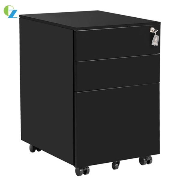 Картотека ящика черноты 3 OEM с ящиком для хранения карточк мобильного офиса замка холодным стальным