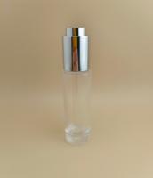 Flacon compte-gouttes rond et long K-GBL30 au design délicat, transparent et lisse, pour essence