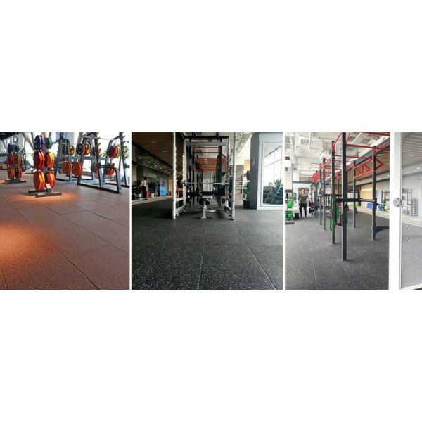 Non Toxic Rubber Gym Mats , Fireproof Gym Rubber Flooring Rolls