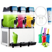 3 reservatórios de 12L Slush Machine / Granizadora / Cremoladera