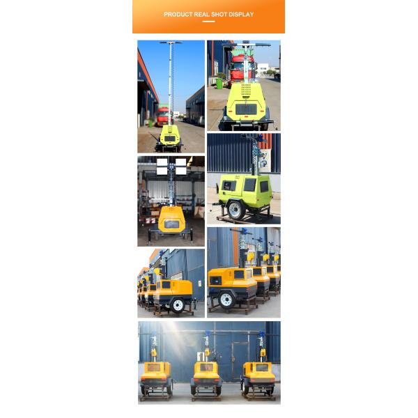 3500K светодиодный светофор Мобильный трейлер с установкой солнечной энергии светодиодные световые башни для уличного освещения