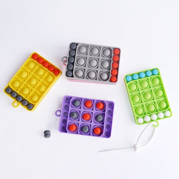 Hot sales Silicone Tic-Tac-Toe Baby Toys Children'S Training Educational Playing Toy Household Silicone Durable Rubber Game Set