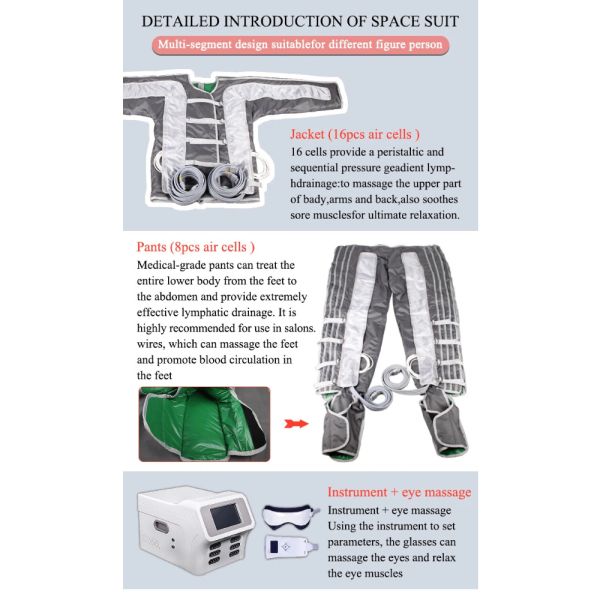 Infrared Air Pressure Lymphatic Drainage Machine 4 modes Pressotherapy Slimming Machine