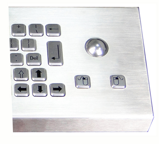 Ключи компакта 65 почистили промышленную клавиатуру щеткой с Trackball