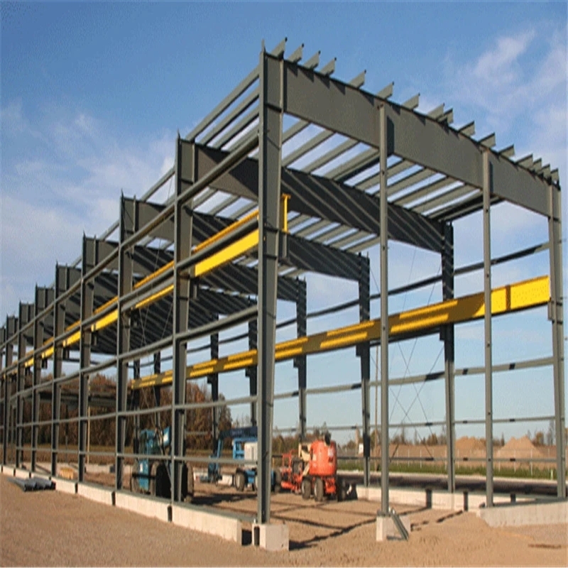 with crane Smooth Finish Galvanized Steel Structure Metal Panel Wall Roof Engineer Helps To Instruct Installation Structural Solution