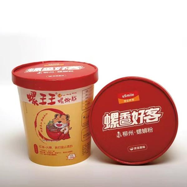 Эко-дружественная рамен-бумажная чаша, 1000 мл упаковка мгновенных лапши с крышками