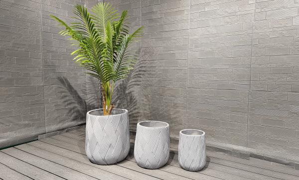 7-8 Years Life Time Indoor Fiber Clay Planter For Hotel Garden Home Decoration Piece