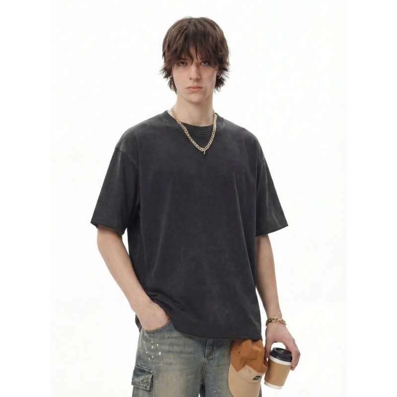 Graphic T Shirts Heavyweight Jersey Vintage Dry Feel Batik Wash Oversized Oem