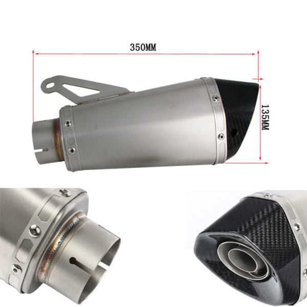 Customized 60mm 300mm Carbon Fiber Motorcycle Exhaust Pipe for BMW S1000R S1000RR