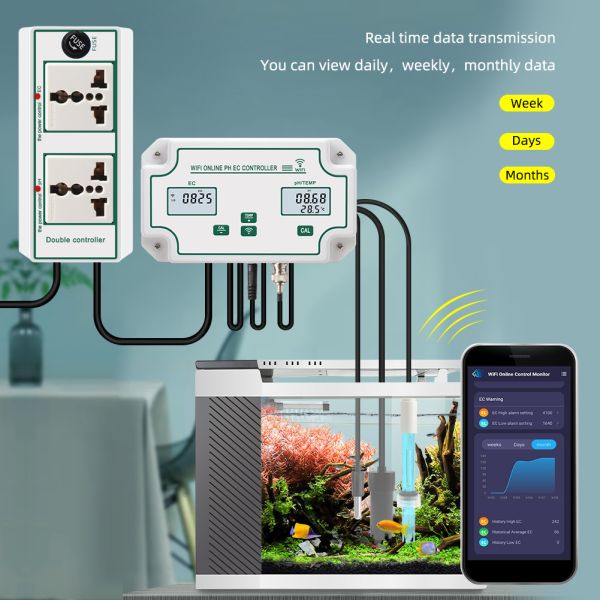 Digital pH Meter with 0-19000us/cm EC Range 0.00-14.00pH Range and 0°-50℃ Temperature Range for Accurate Water Quality Testing