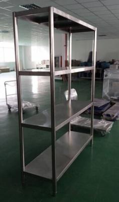 Dismountable Kitchen Storage Stainless Steel Display Racks with 4 round tube legs