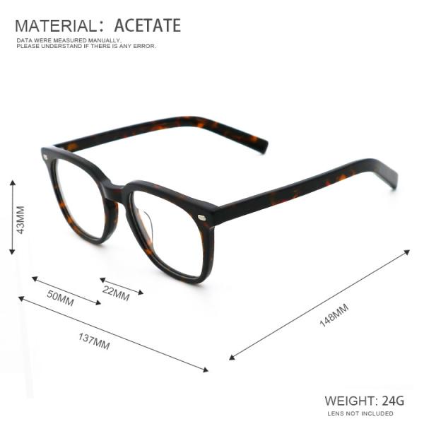 Последние классические винтажные индивидуальность ацетатные очки рамы MR 98A11