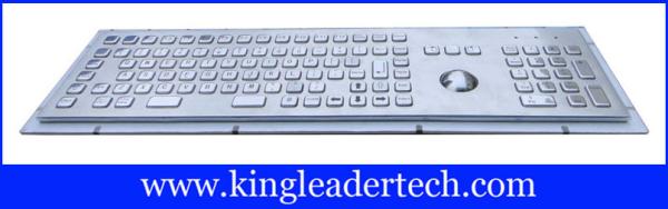 Teclado de aço inoxidável da montagem do painel do quiosque com Trackball, chaves do FN e teclado do número