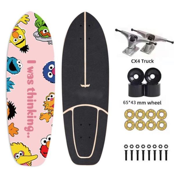 8ply Maple Land Surfing Longboard With Cx4 Aluminum Truck Cruisers Skate