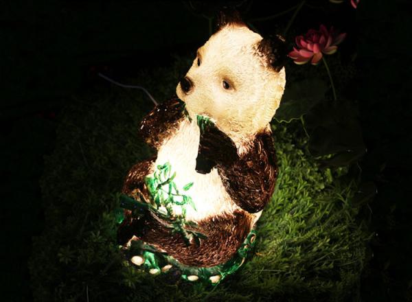 LED panda lights resin waterproof landscape lamp translucent animal outdoor park lawn lamp