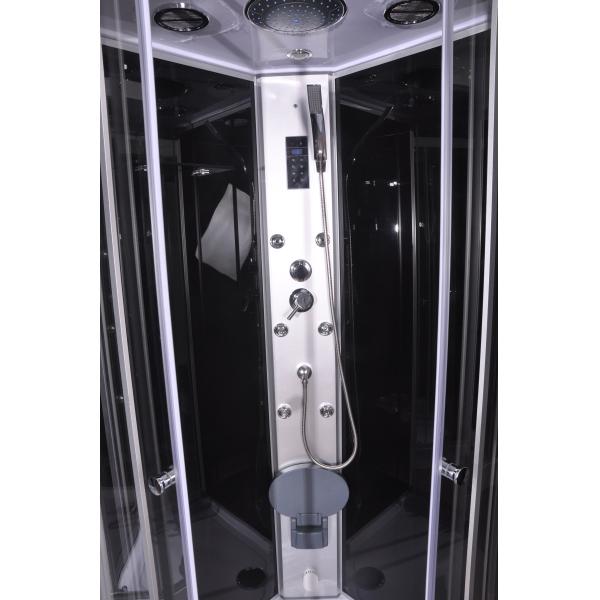 Steam Massage with Electronic computer panel Circle Quadrant Shower Cabin with white acrylic tray and roof