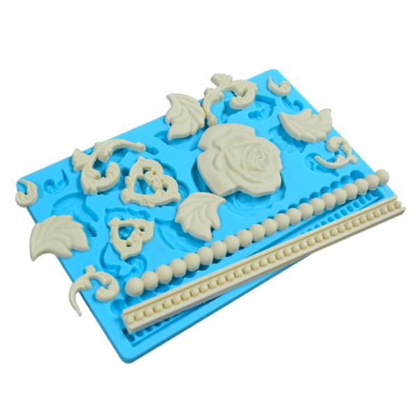Flower Silicone Baking Utensils Cake Making Furniture Lace Silicone Fondant Molds