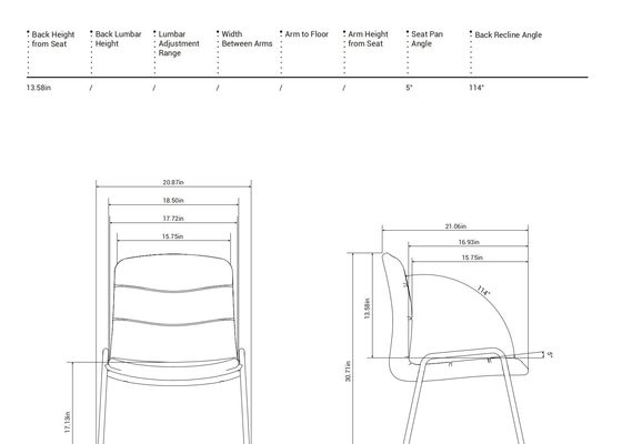 Rachel Office Training Chair with Sleek Sled Base, Stackable Design, and Robust Steel Frame for Efficient Training Rooms