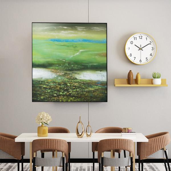 Pintura con aceite de flores abstracta pintada a mano colorida Decoración de paredes de arte lienzo Decoración hecha a mano Pintura de tamaño personalizado aceptado