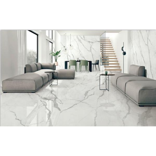 White Color Floor 1800x900mm Marble Look Porcelain Tile