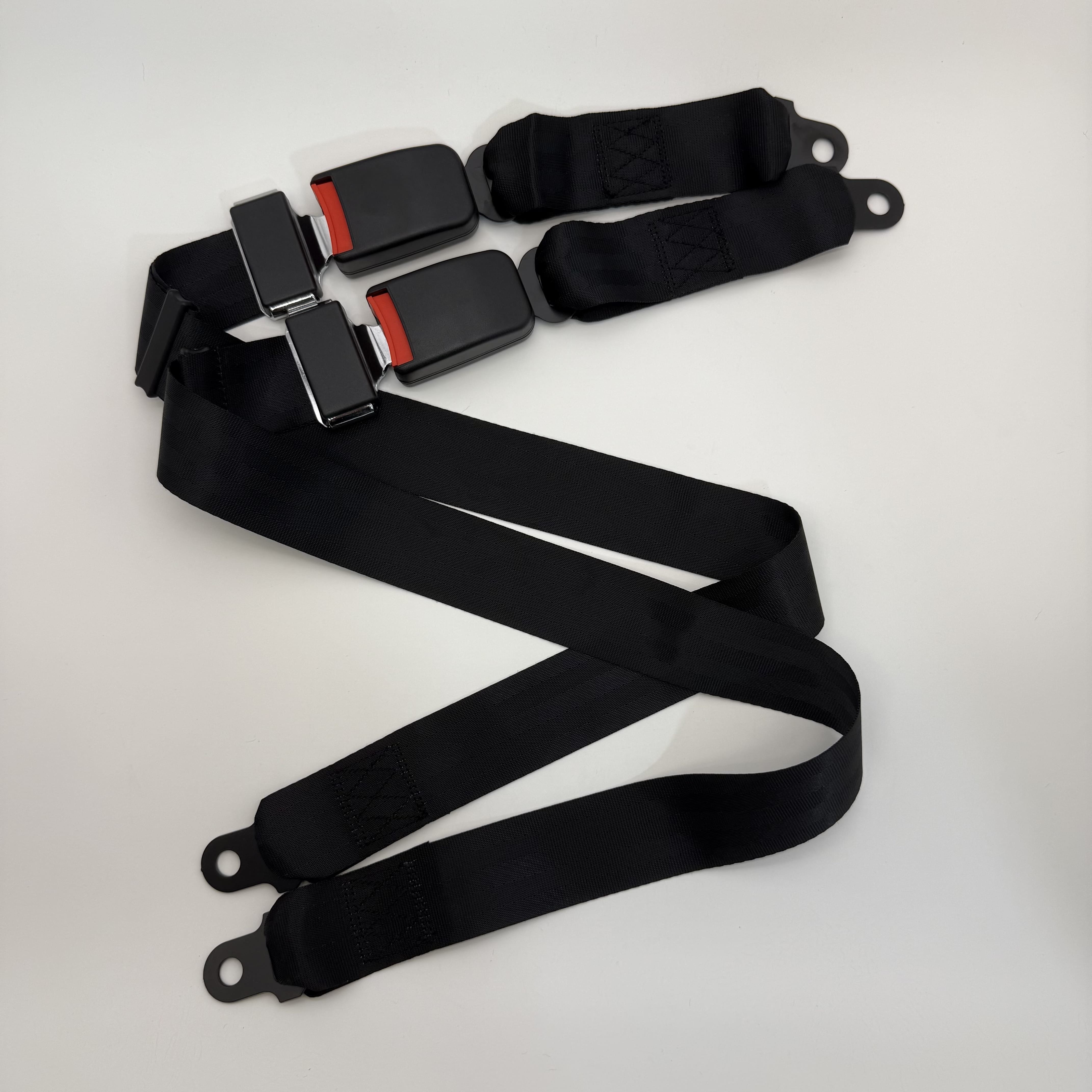 2-Point Adjustable Universal Safety Belt, Black 1.3m, for Buses, School Buses, Trucks, Vans & Forklifts