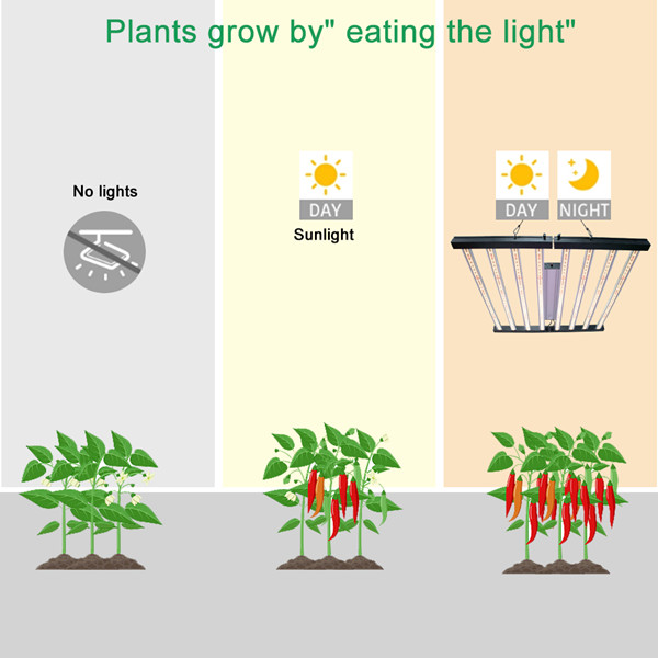Folding 2400lm 640w Indoor Led Grow Light IP44