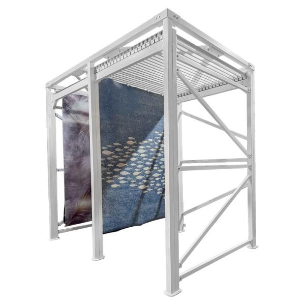 Push Pull Sliding Metal Display Stands Showroom Carpet Sample Display Rack