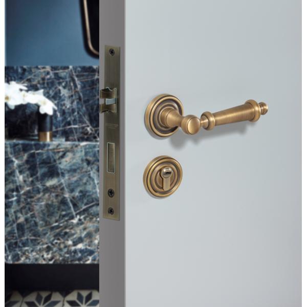 Amertop Bedroom Brass French Door Handles 137mm 72mm OEM Support