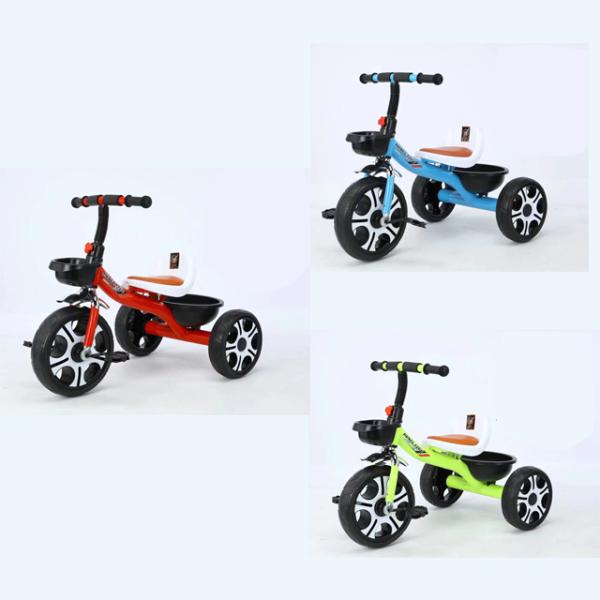 Детский трехколесный велосипед для детей 2-5 лет 3 колеса мягкое кожаное сиденье Большое колесо Микки